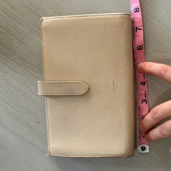 Celine Strap Continental grained Calfskin Wallet,Beige / Light Taupe - Picture 14 of 15
